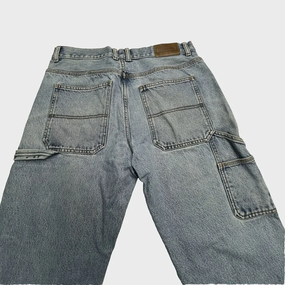 CE Schmidt Workwear Carpenter Pants Men's 34x32 Denim Blue Jeans Utility Loop